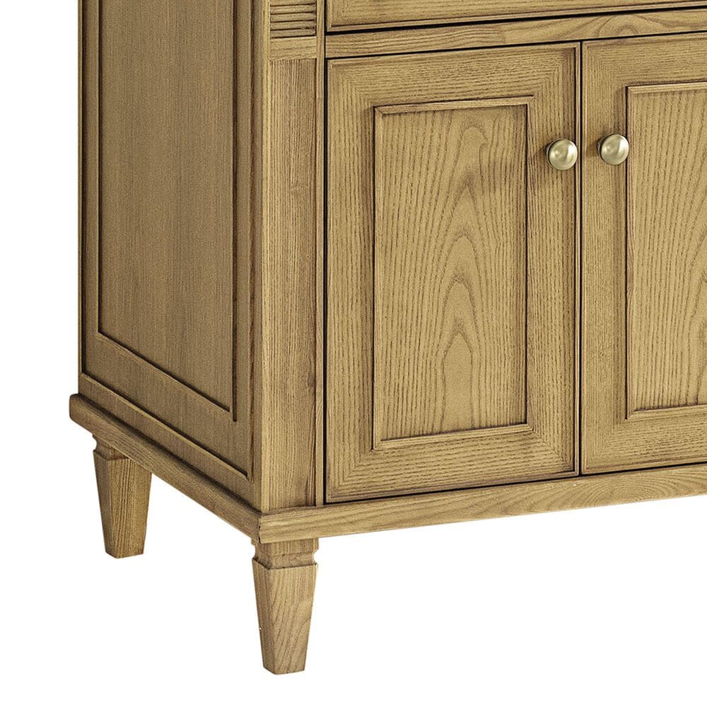 James Martin Vanities Lorelai 72&quot; Double Vanity in Light Natural Oak with 3 cm Eternal Marfil Quartz Top, , large