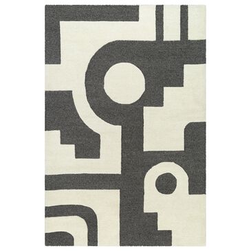 Surya Carpet, Inc. Brook 2" x 3" White and Charcoal Area Rug, , large