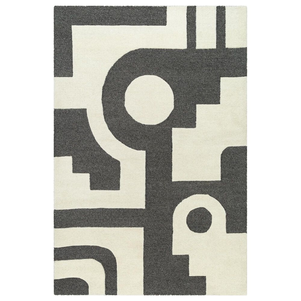 Surya Brook 2" x 3" White and Charcoal Area Rug, , large