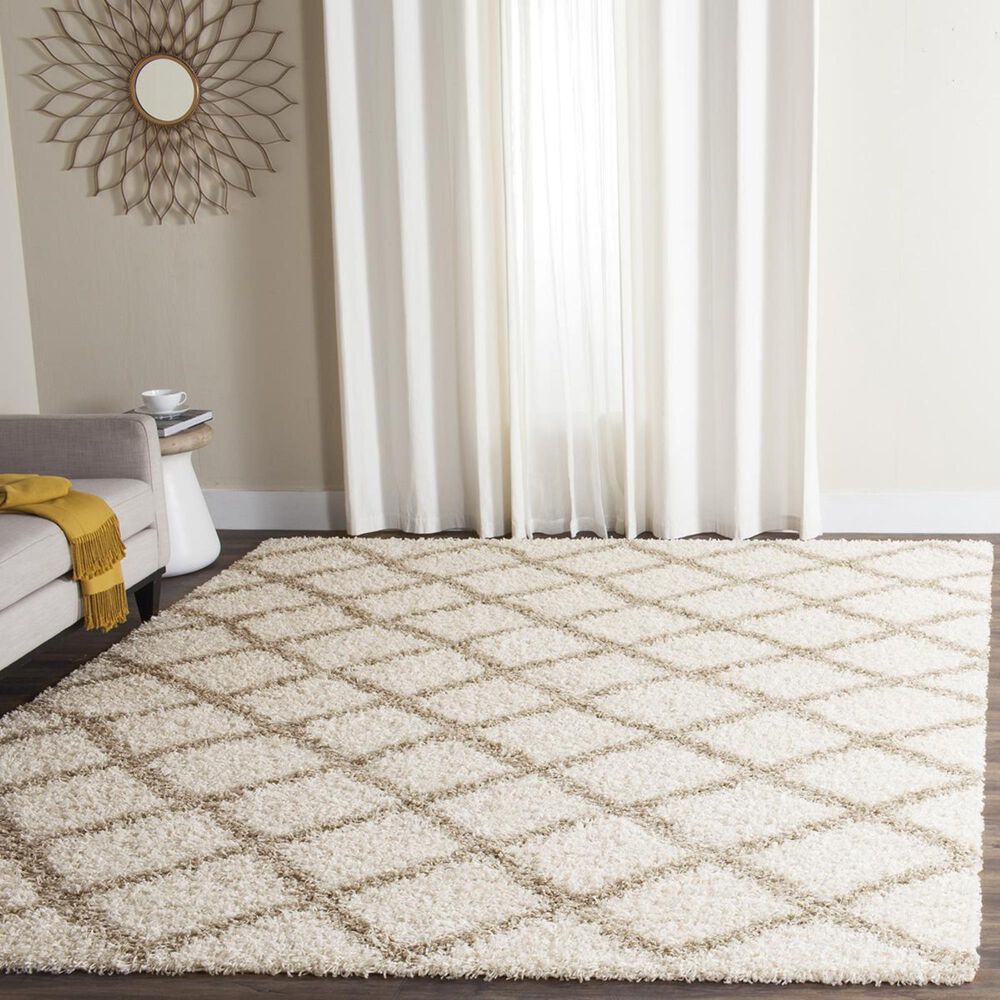 Safavieh Dallas Shag SGD258B-10 10&#39; x 14&#39; Ivory/Beige Area Rug, , large