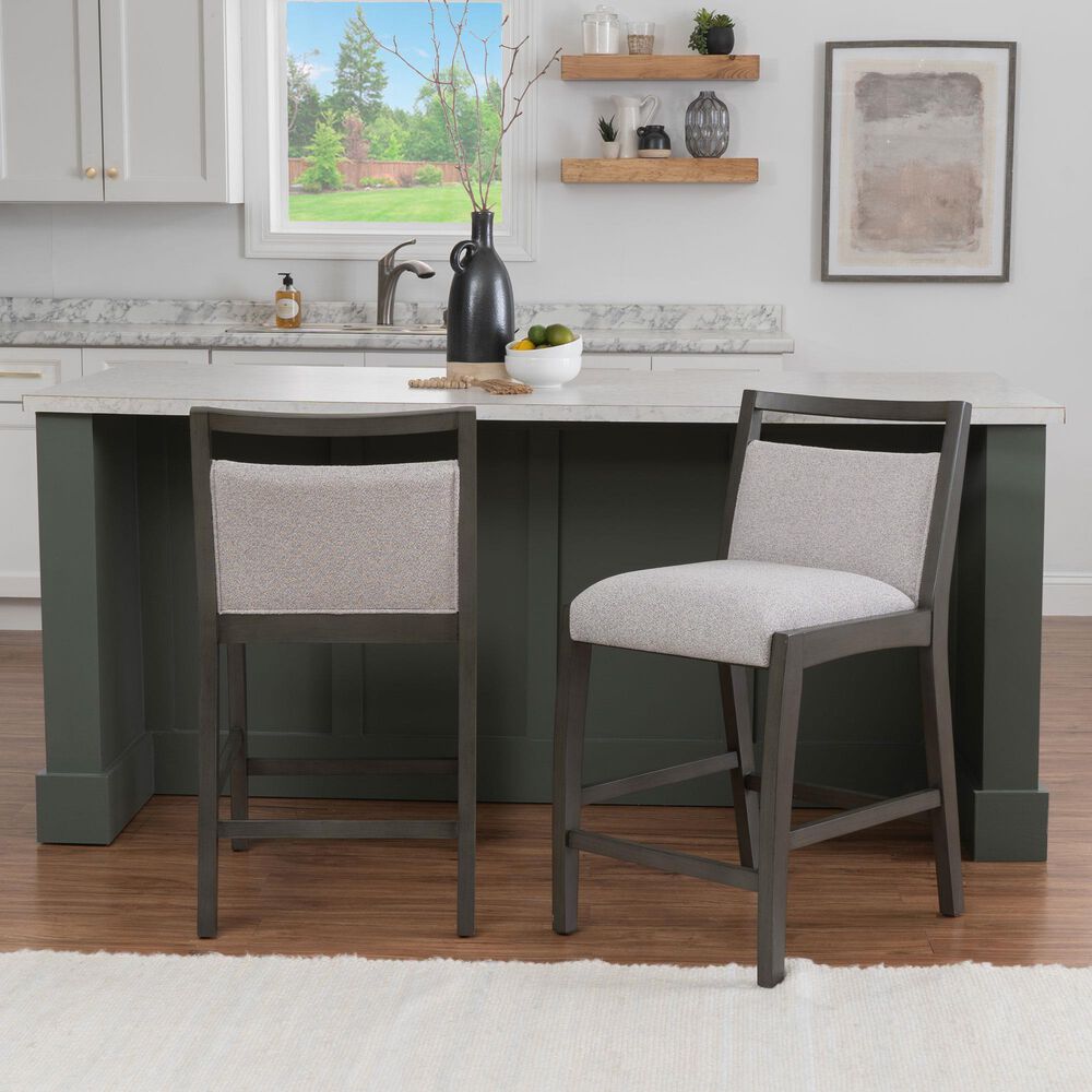 Linon Home Decor Skylar Counter Stool in Grey, , large