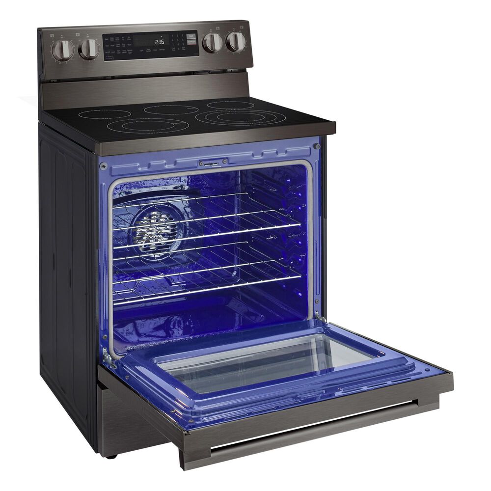 LG 6.3 Cu. Ft. Freestanding Electric Range in PrintProof Black Stainless Steel, , large