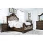 Millenium Queen Upholstered Bed and Two Nightstands in Dark Brown, , large
