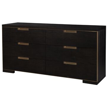 Century Cadence 6-Drawer Dresser in Mocha and Antique Brass, , large