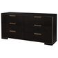 Century Cadence 6-Drawer Dresser in Mocha and Antique Brass, , large