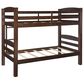 Linon Home Decor Levi Twin Over Twin Bunk Bed in Espresso, , large
