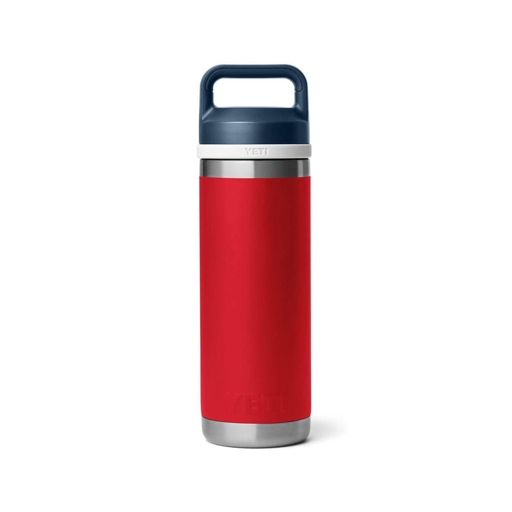YETI Rambler 18 Oz Water Bottle with Chug Cap in Patriotic Rescue Red/White/Navy, , large
