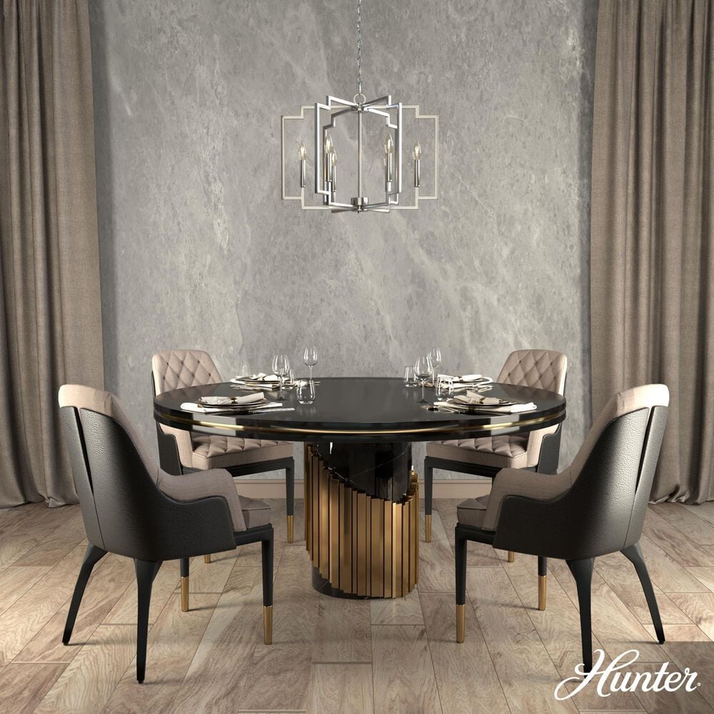Hunter Zoanne 24&quot; 6-Light Chandelier in Brushed Nickel, , large