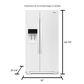 Whirlpool 21 Cu. Ft. 36" Wide Counter Depth Side-by-Side Refrigerator in White, , large