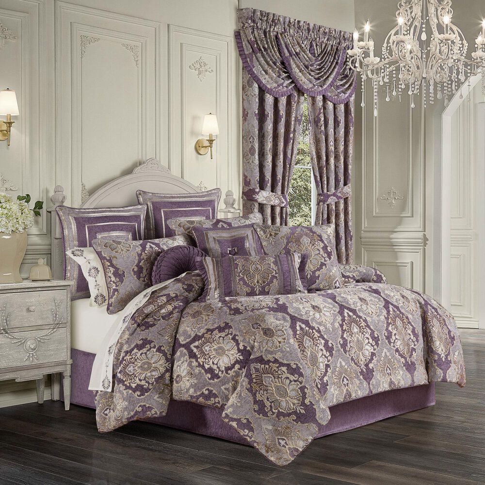 J. Queen New York Dominique 4-Piece King Comforter Set in Lavender, , large