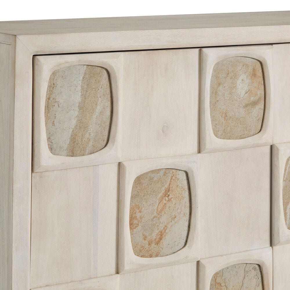 Chapel Hill Bar and Game Room 2-Door Contemporary Bar Cabinet in Stone, , large