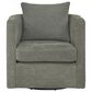 Hearth and Haven Sutton Swivel Chair in Gray, , large