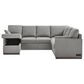 Lifestyle Solutions Edgewood Stationary Convertible Sleeper Sectional in Light Gray, , large