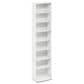 HOMLUX 8-Tier Multimedia Storage Tower with Adjustable Shelves in White, , large