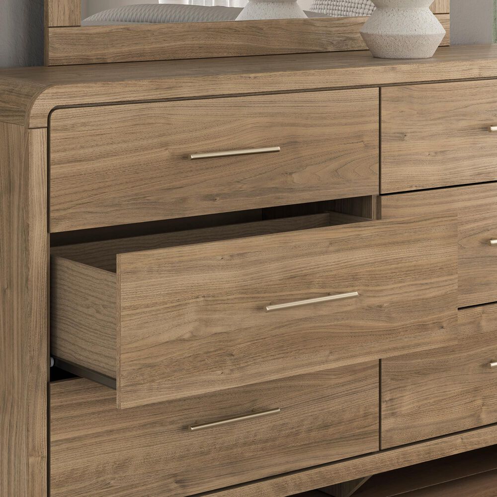 Ashley Gramburg 6-Drawer Dresser in Warm Natural Brown, , large