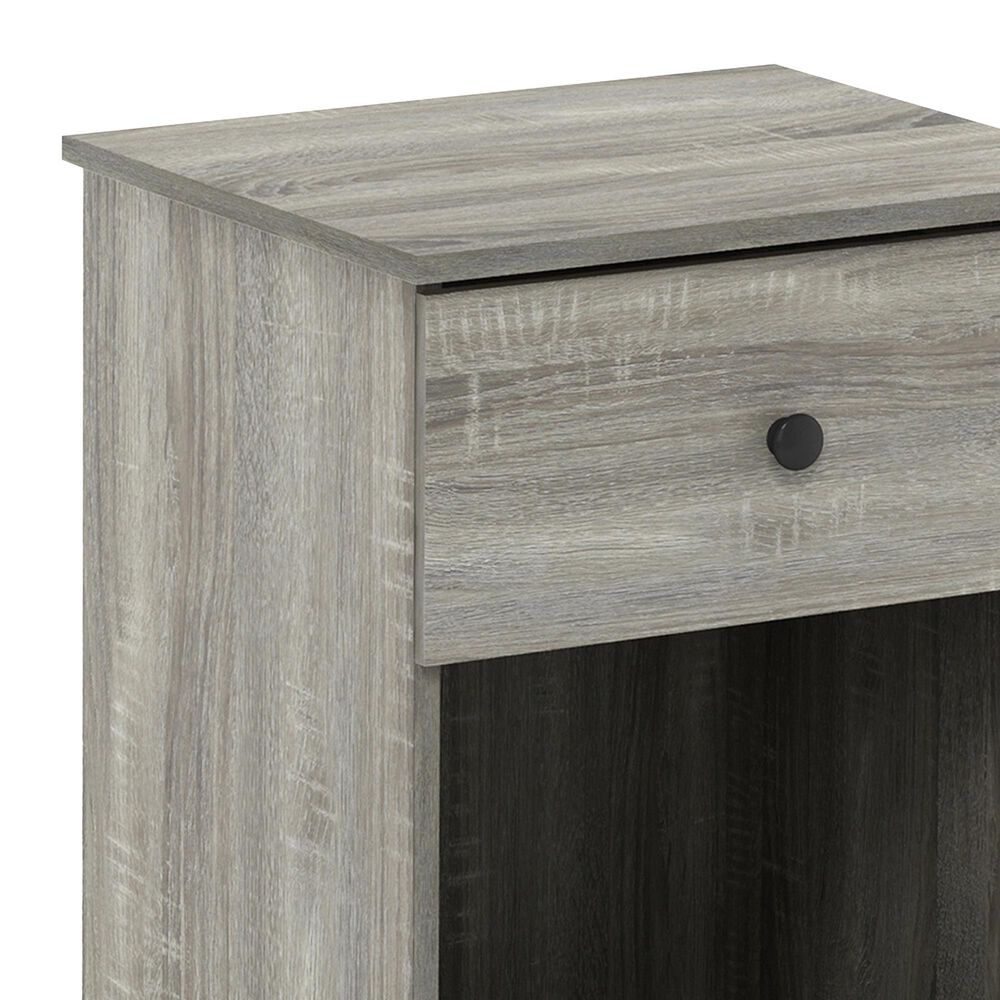 HOMLUX 1-Drawer Modern Nightstand with Knob Handle in French Oak Grey (Set of 2), , large