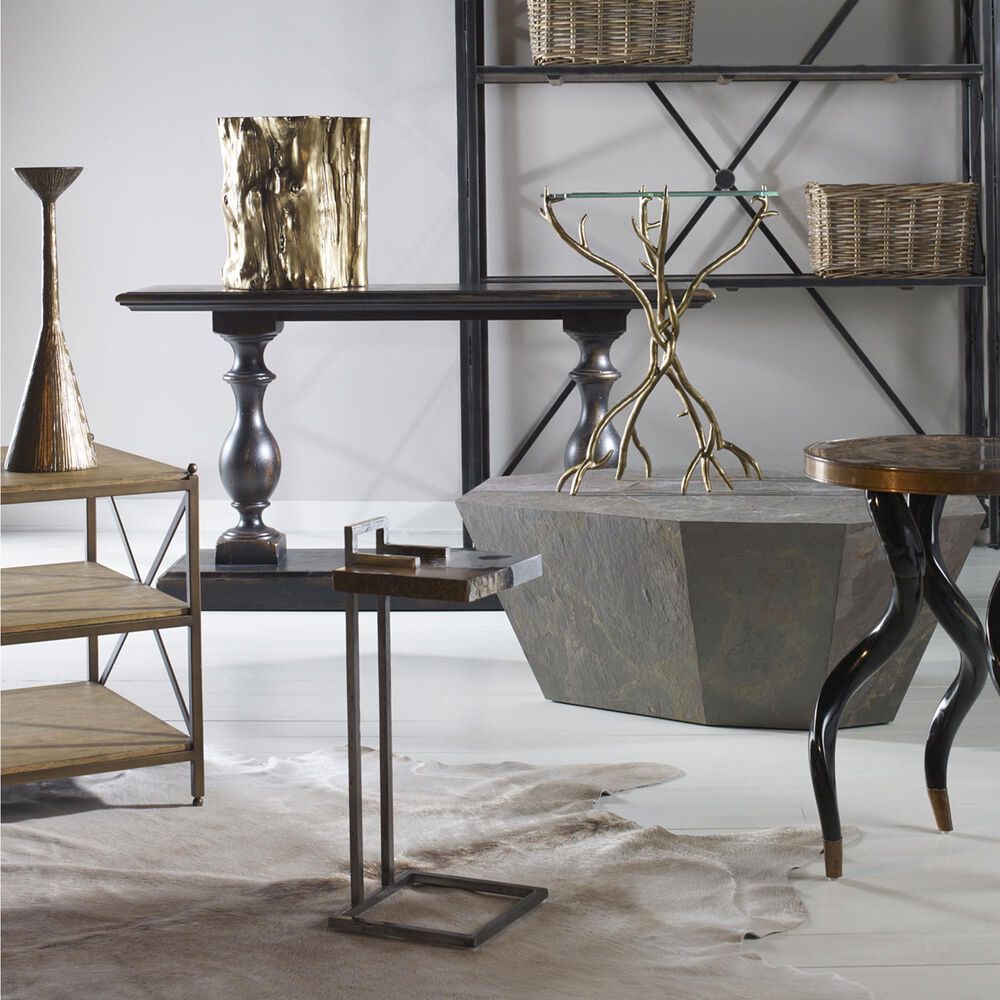 Century Monarch Grand Oak Console Table in Ebonized Oak, , large