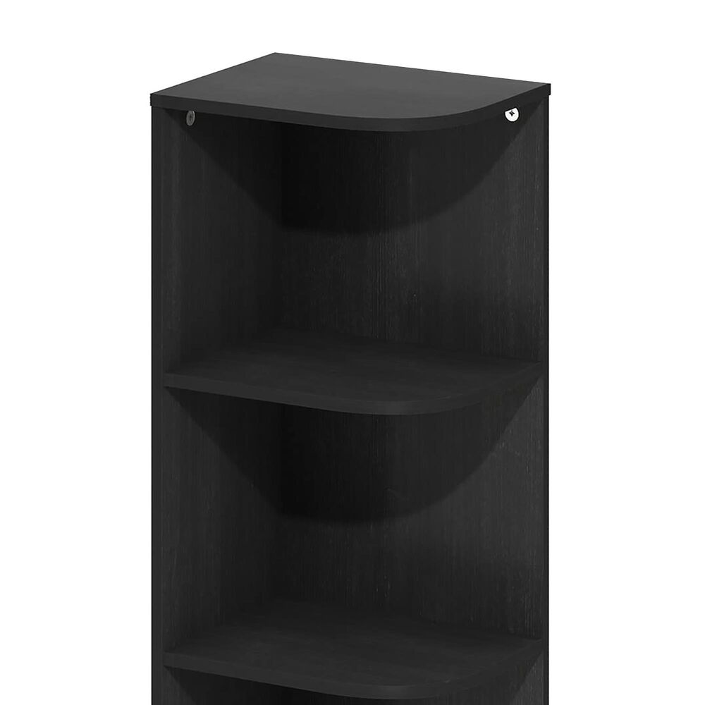 HOMLUX 4-Tier Corner Open Shelf Bookcase in Blackwood, , large