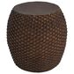 Hearth and Haven Outdoor Faux Rattan Side Table with Basket Weave Pattern in Brown, , large
