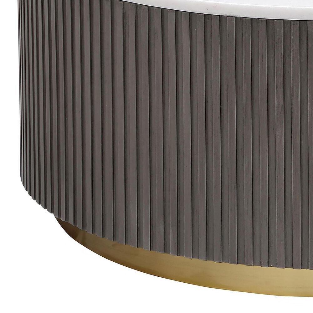 Pacific Landing Jason Coffee Table in White, Charcoal and Brushed Gold, , large