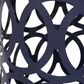 Hearth and Haven Cylindrical-Shaped Iron Patio End Table in Navy Blue (Set of 2), , large