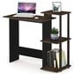 HOMLUX 40" Computer Desk with Open Side Shelves in Columbia Walnut and Brown, , large
