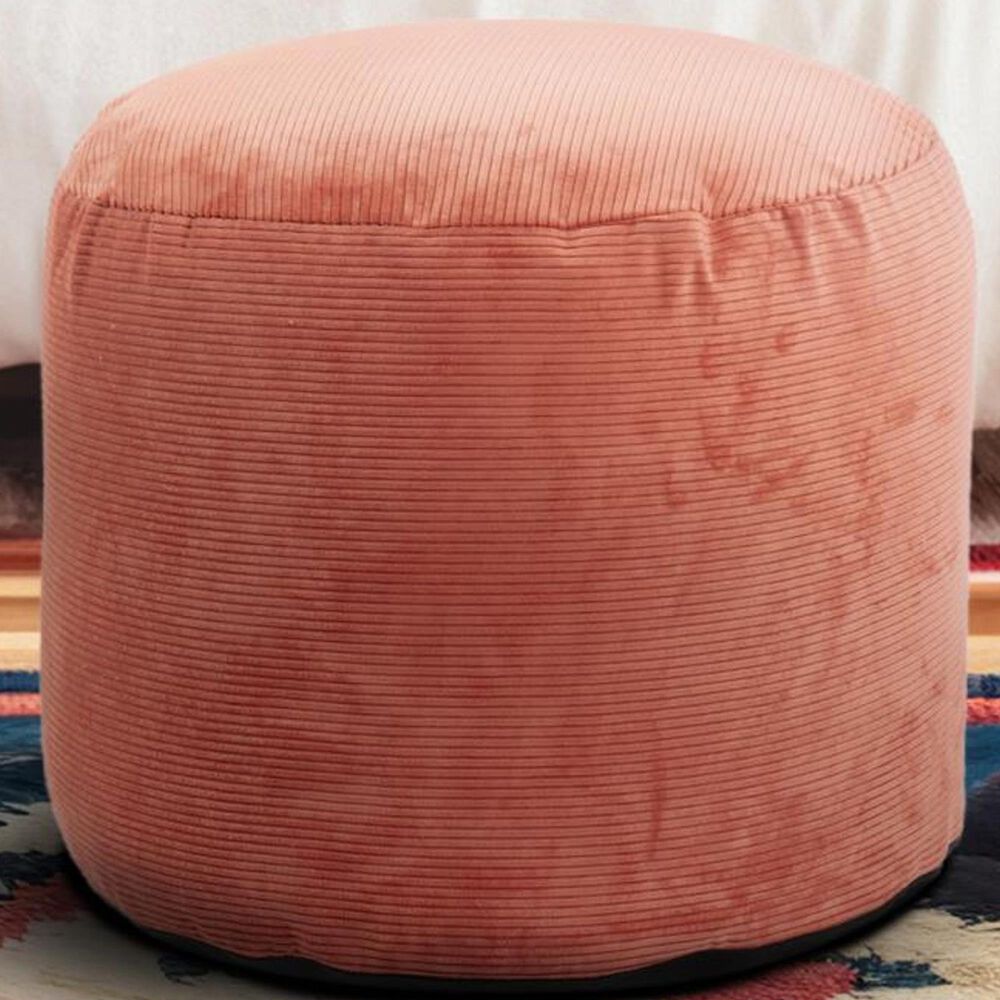 Howard Elliott Pana Tall Pouf in Terracotta, , large