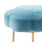 Linon Home Decor Seraphina Vanity Stool with Blue Cushion in Gold, , large