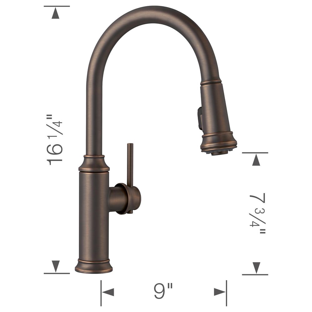 Blanco Empressa Pull-Down Kitchen Faucet 1.5 GPM in Oil-Rubbed Bronze, , large