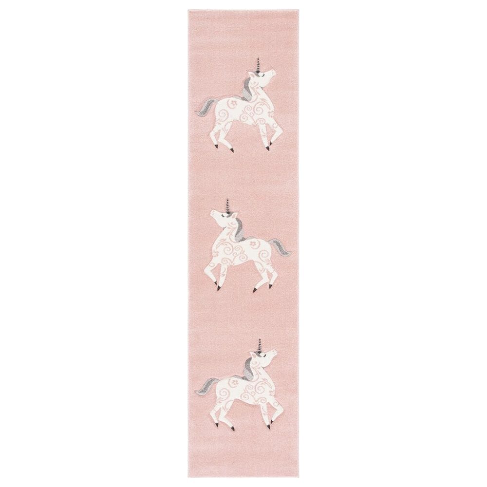 Safavieh Carousel CRK163 2"3" x 10" Pink and Ivory Kids Runner, , large