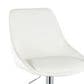 LumiSource Diana Adjustable Barstool with White Faux Leather Upholstery in Chrome (Set of 2), , large