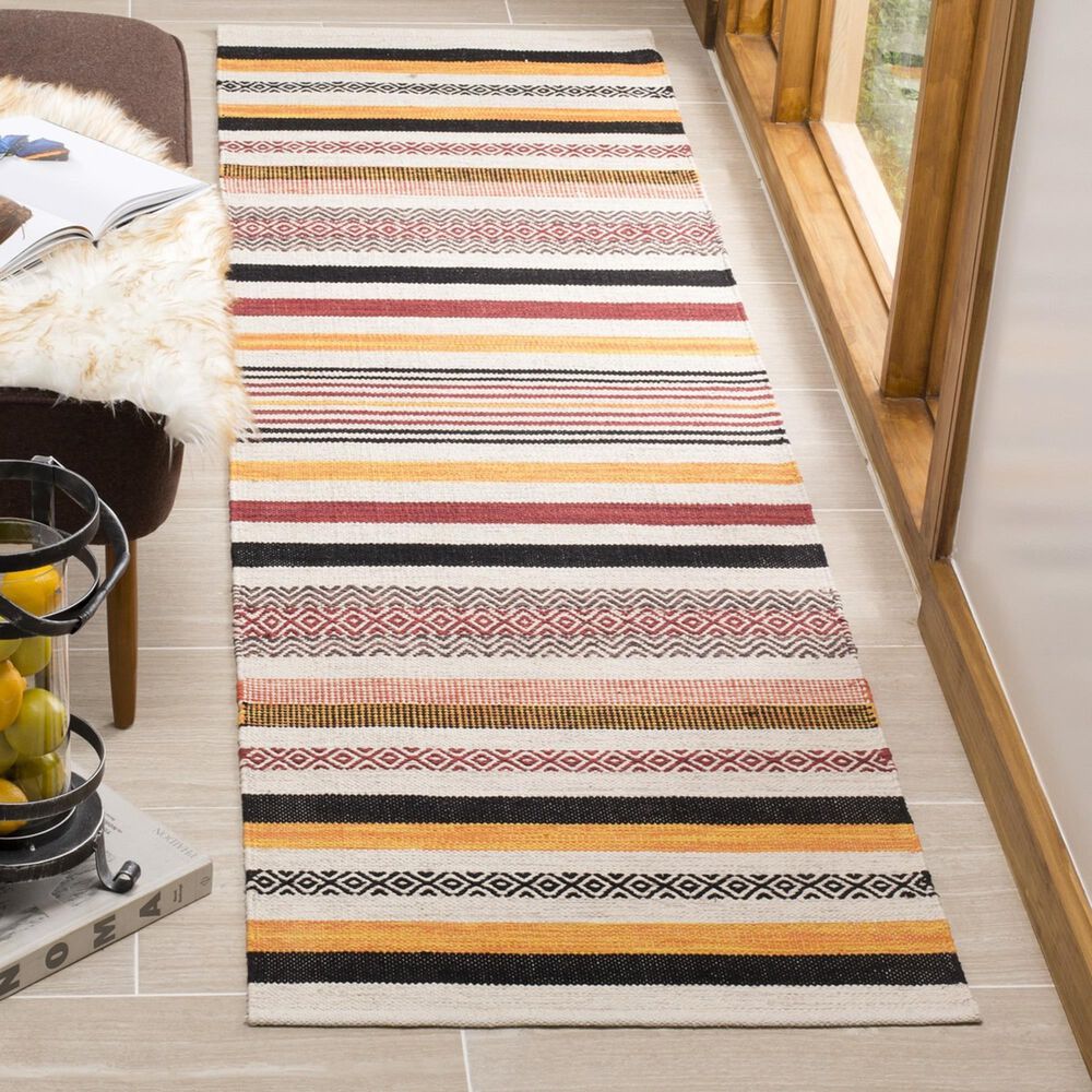 Safavieh Montauk 2&#39;6&quot; x 10&#39; Red and Multicolor Runner, , large