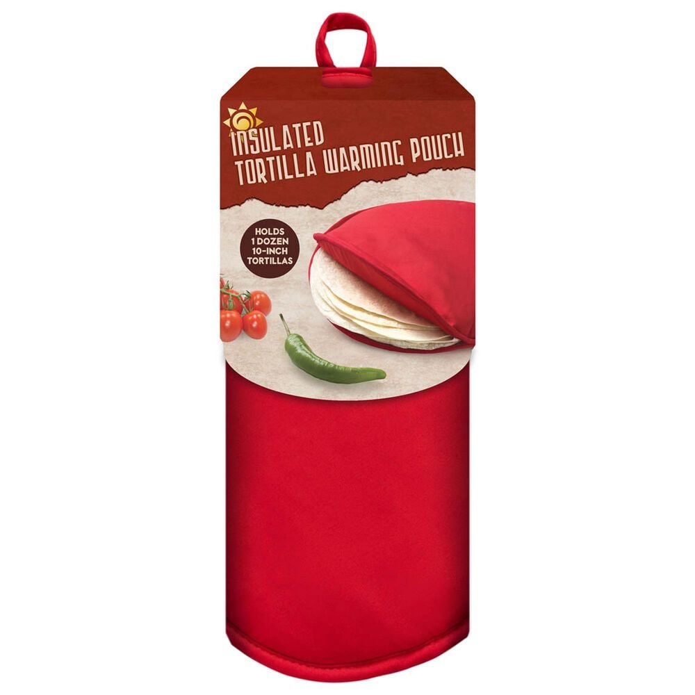 HIC Kitchen Insulated Tortilla Warming Pouch in Bright Red, , large