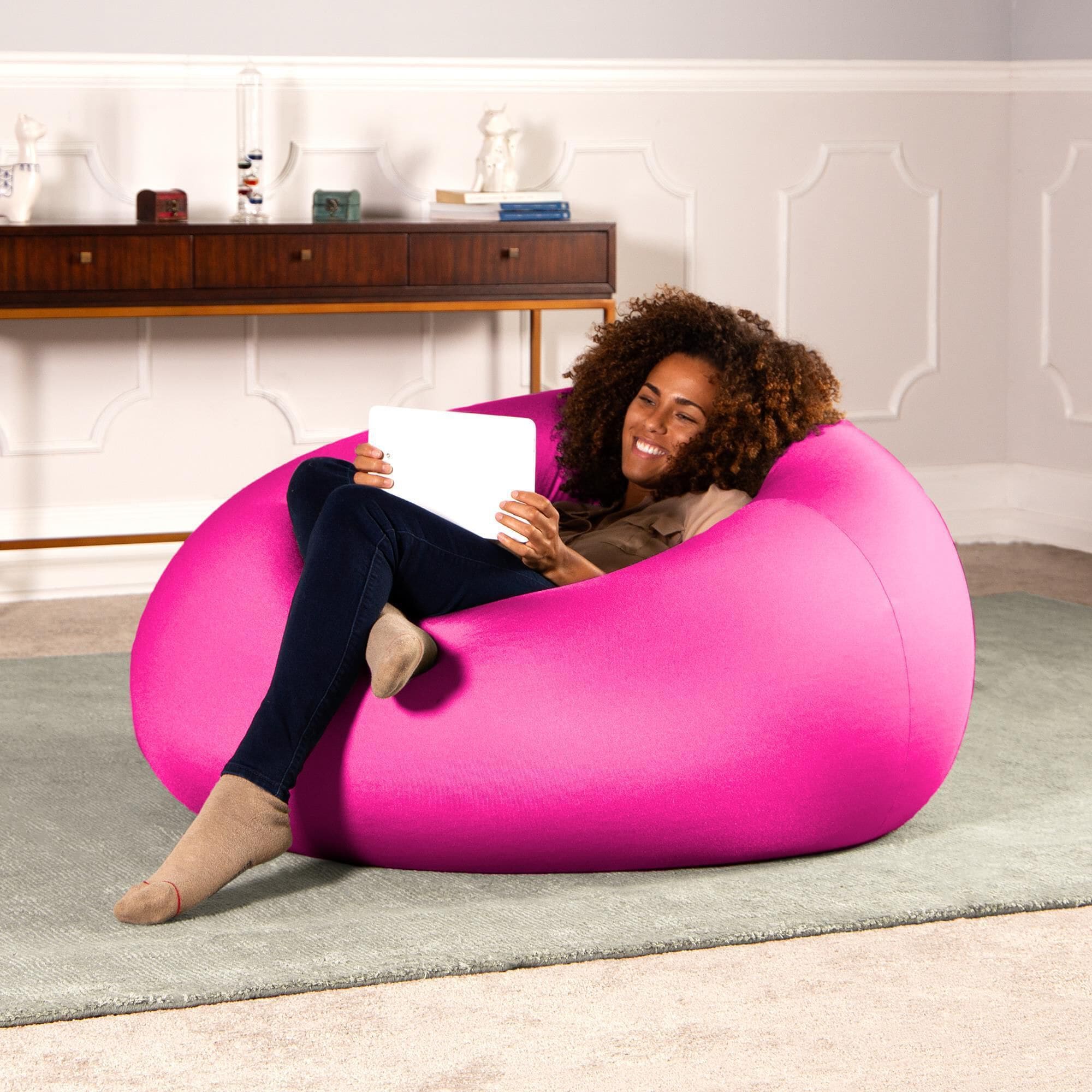Hot pink bean bag chair sales