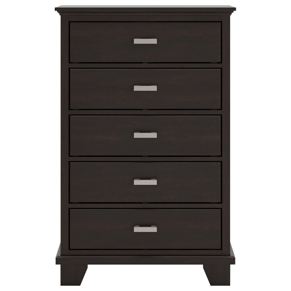 Ashley Covetown 5-Piece Cal King Bedroom Set in Dark Brown, , large