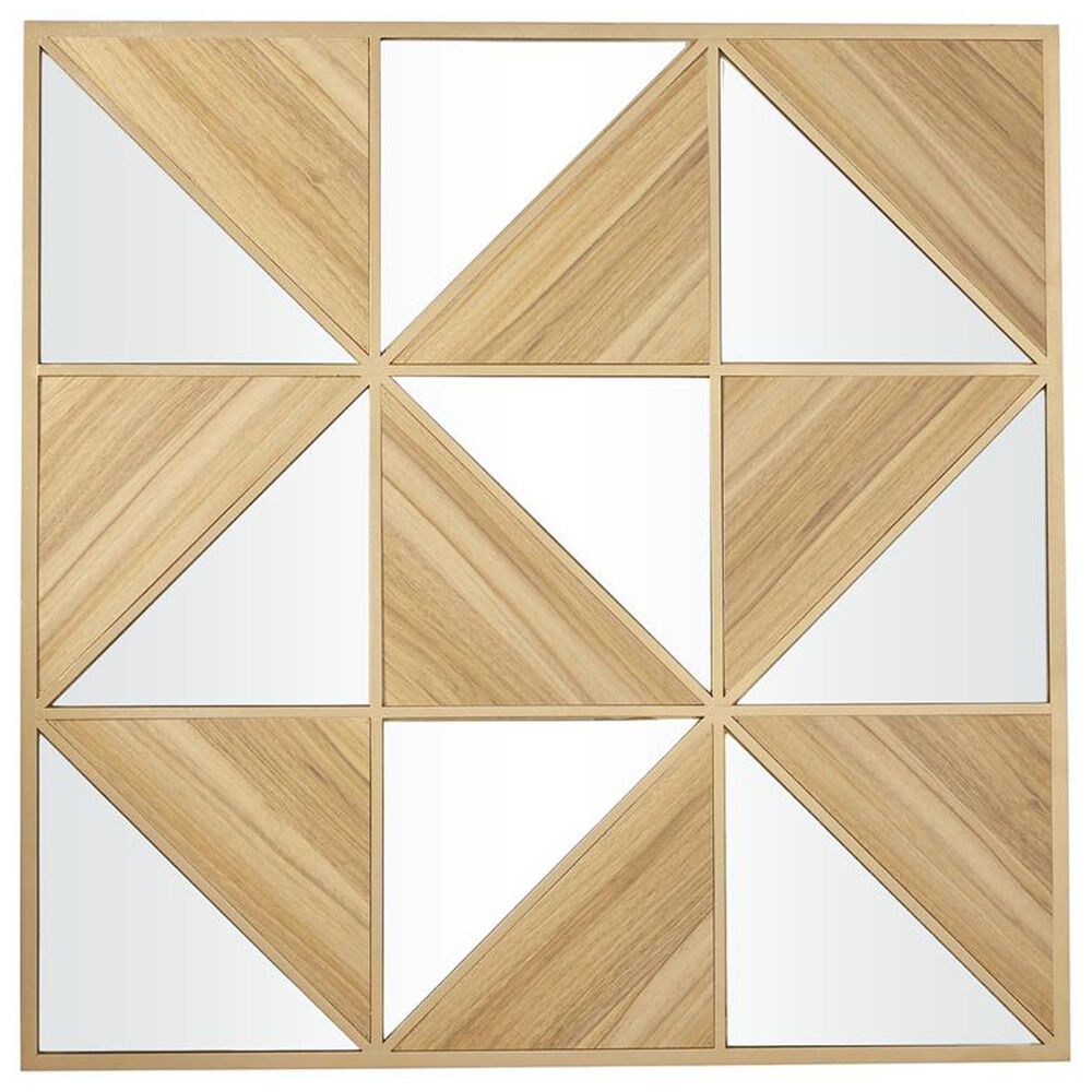 Maple and Jade 36" x 36" Wall Sculpture in Light Brown, , large