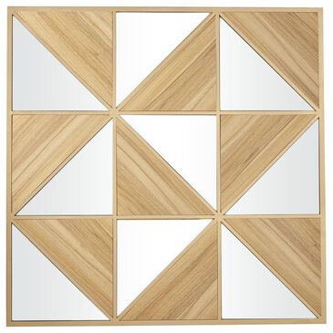 Maple and Jade 36" x 36" Wall Sculpture in Light Brown, , large