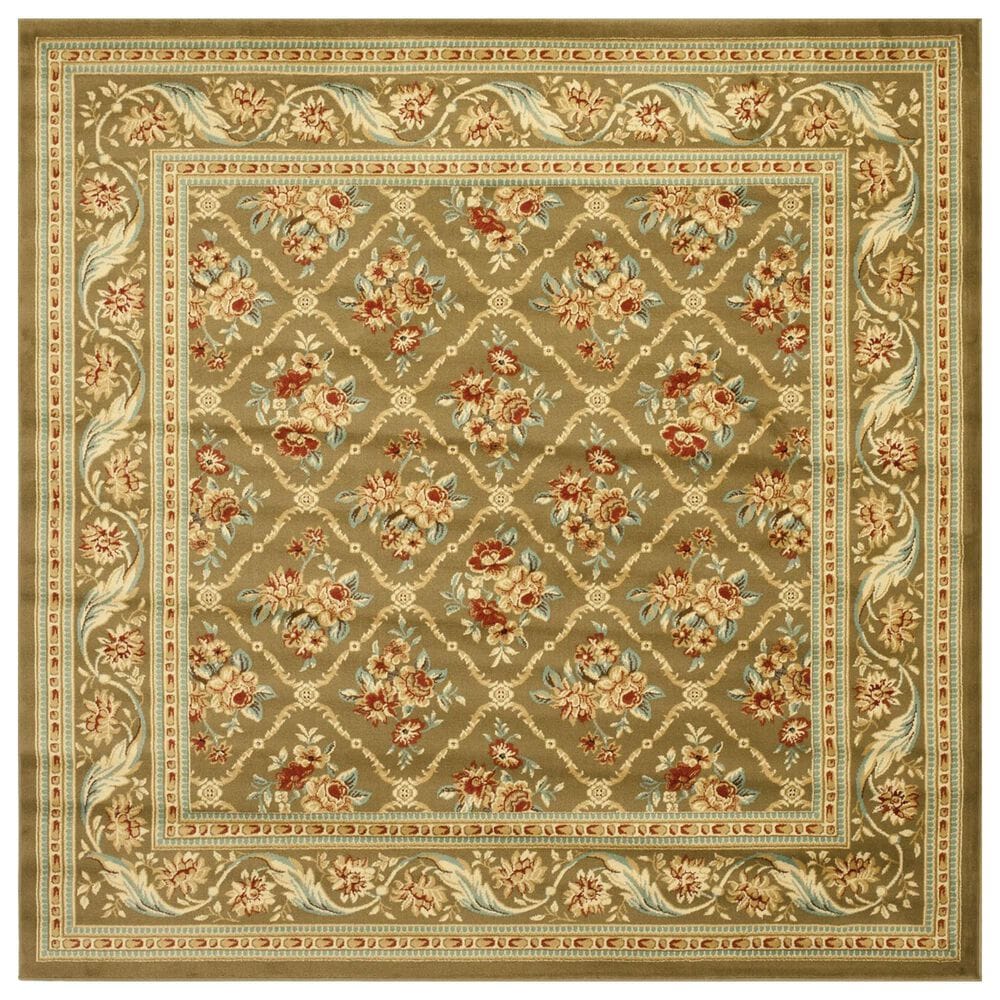 Safavieh Lyndhurst LNH556 6"7" Square Green Area Rug, , large