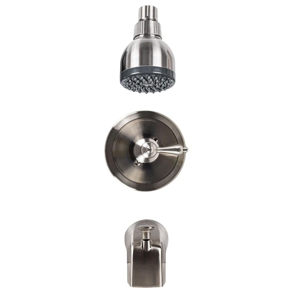 MS International 1-Handle 1-Spray Tub/Shower Faucet with Pressure Balance Valve in Brushed Nickel, , large