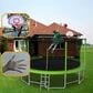 HOMLUX 15" Outdoor Trampoline Sports in Green, , large