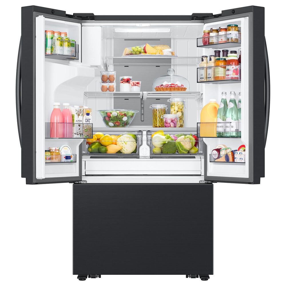 Samsung 31 Cu. Ft. Mega Capacity 3-Door French Door Refrigerator in Matte Black Steel, , large