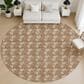 Dalyn Rug Company Soft Essentials Chevron Paprika 8" Round Area Rug, , large