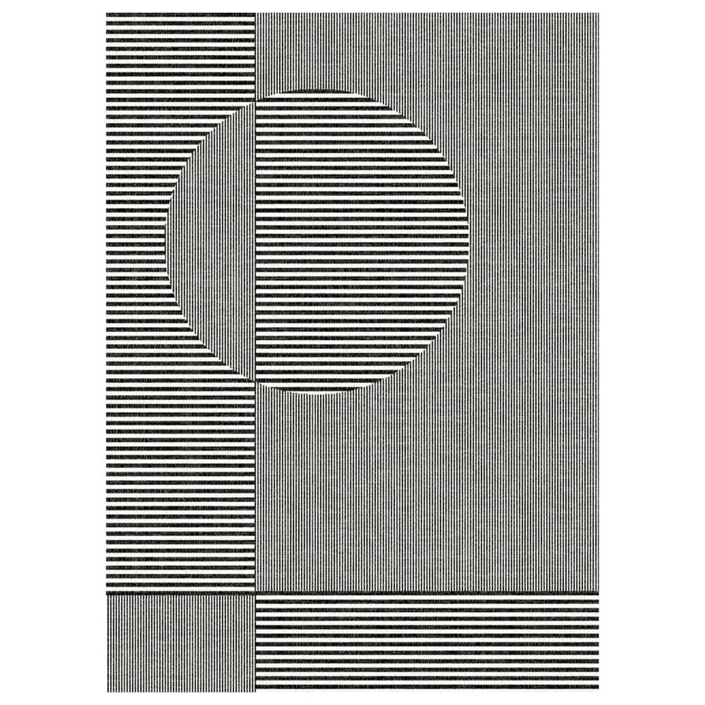 Balta Rugs Webb Geometric Striped 7"10" x 10" Charcoal Area Rug, , large
