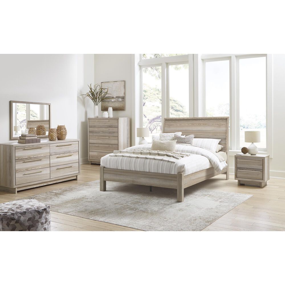Ashley Hasbrick Queen Panel Bed in Natural/Tan, , large