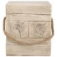 Hearth and Haven Outdoor Square Side Table with Simulated Braided Cord in Wood Brown, , large