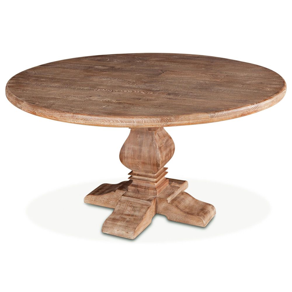 Home Trends &amp; Design San Rafael 54&quot; Round Dining Table in Antique Oak - Table Only, , large