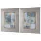 Uttermost Gilded Whimsy Abstract Prints in Blue with Silver and Gold (Set of 2), , large