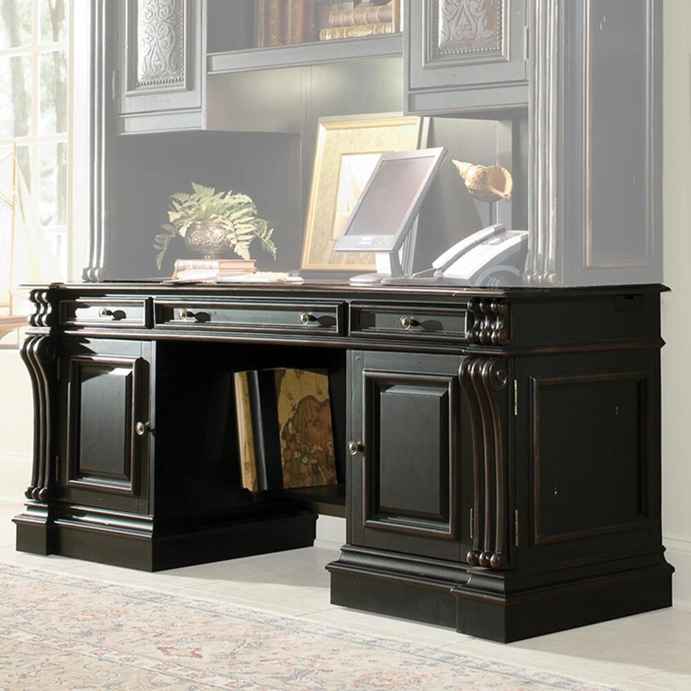 Hooker Furniture Telluride Computer Credenza Desk in Black, , large