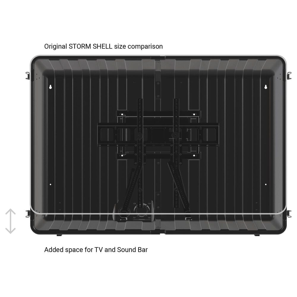 Storm Shell XL 44&quot; Outdoor TV and Soundbar Enclosure in Black, , large