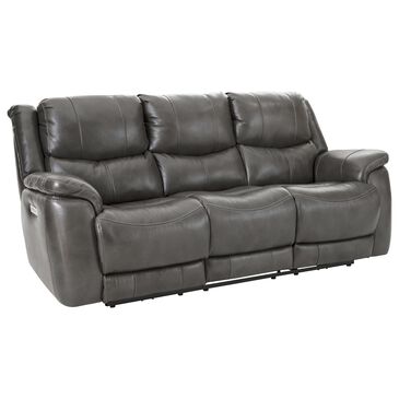 Homestretch Custom Comfort Power Reclining Sofa in Galaxy Gray, , large